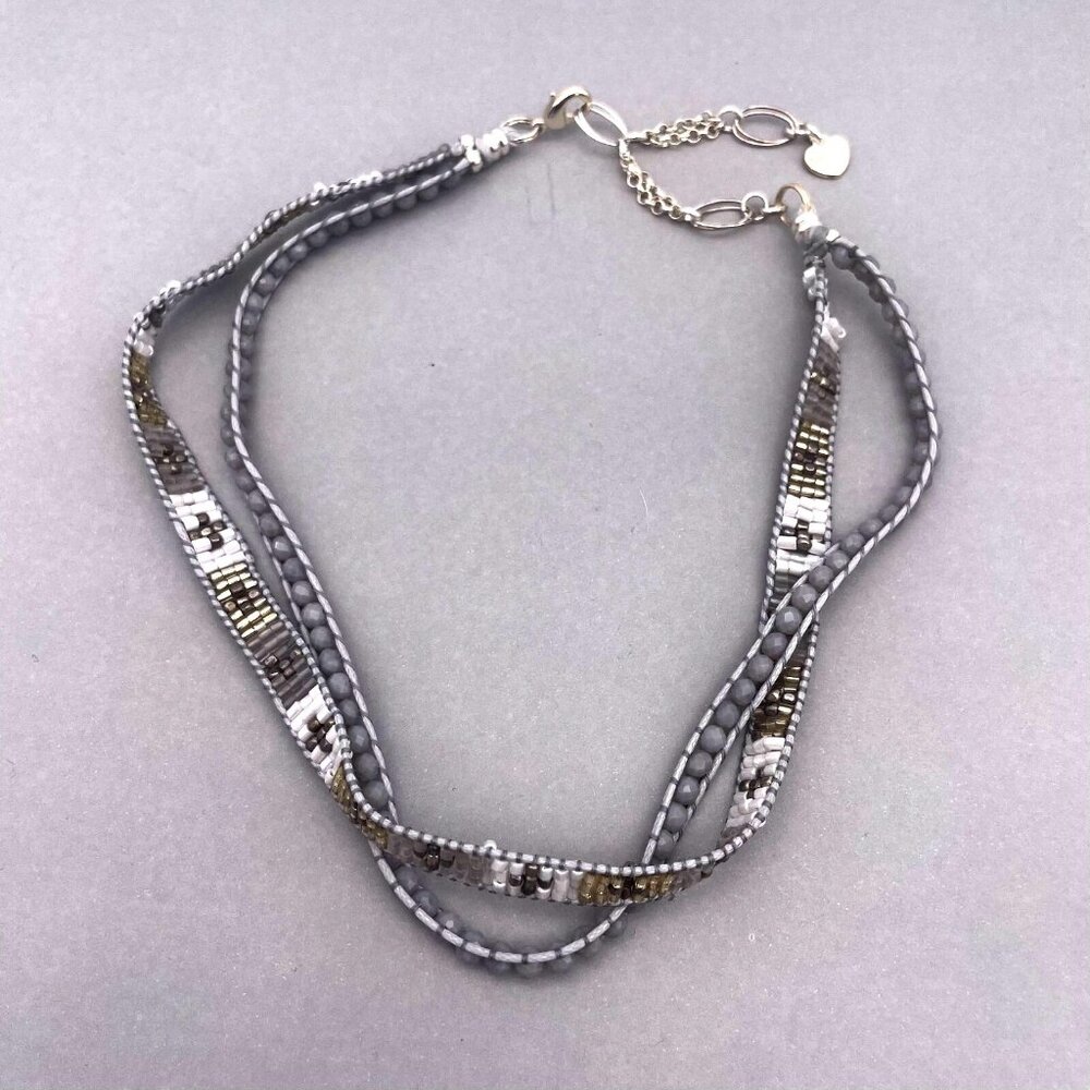 Nakamol Beaded double Strand Necklace 13 to 17 Inch